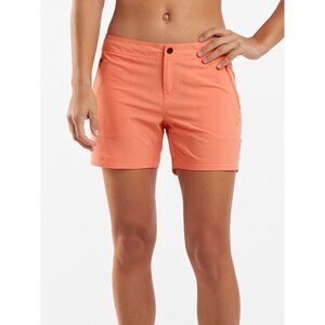 NWT Title Nine Rogue 5" Shorts Women's 14 Orange Peach UPF 50 Quick Dry $65 HTF